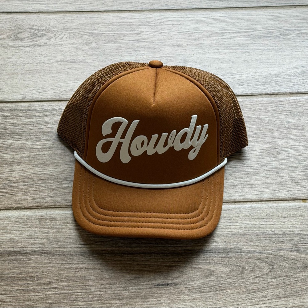 NWT Howdy Brown Trucker Hat SnapBack Cap Swag